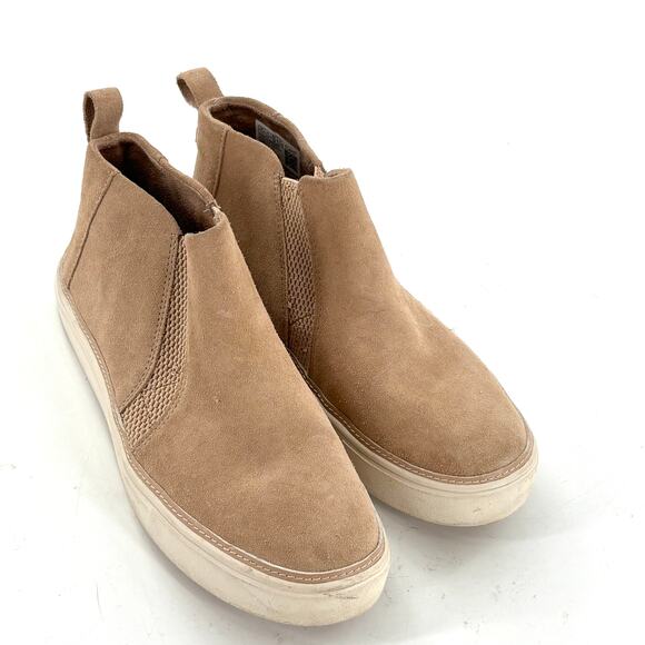Toms Bryce Ankle Boots 7.5 Booties Suede Tan Coastal Boho Comfort - Picture 6 of 7